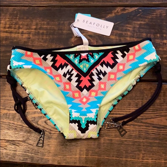 Seafolly Kasbah Bikini Bottoms Tie 6 NWT - Picture 4 of 6